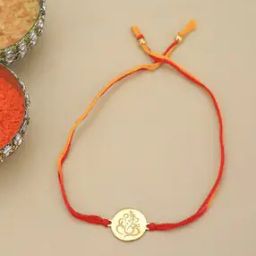 Men Sterling Silver Gold-Plated Ganesha Rakhi-image-25