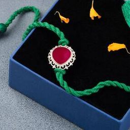 Men Sterling Silver Chalcedony-Studded Rakhi-image-9
