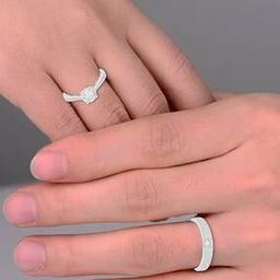 Silver Couple Band Rings-image-12