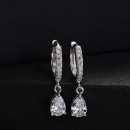Women Sterling Silver Drop Earrings-image-60