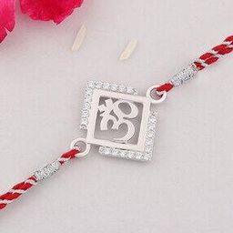 Men Sterling Silver American Diamond-Studded Rakhi-image-14