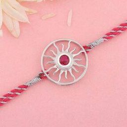 Men Sterling Silver Rubby-Studded Rakhi-image-13