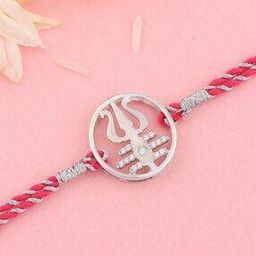 ornate jewels Men Sterling Silver American Diamond-Studded Rakhi-picture-24