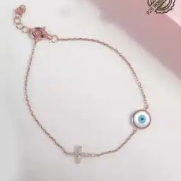 Women Sterling Silver Rose Gold-Plated Evil-Eye Bracelet-image-59