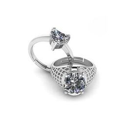 Sterling Silver Heart Glamira Jonasia Couple Rings-picture-5