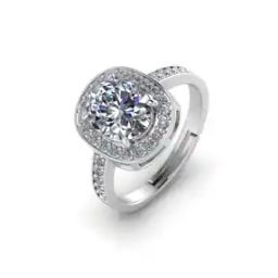Women Sterling Silver Cubic Zirconias-Studded Ring-image-42