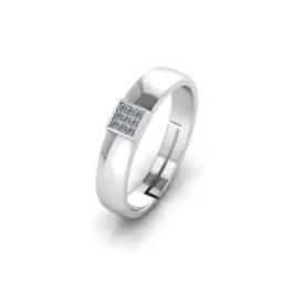 Men Sterling Silver Stone-Studded Band Ring-image-30