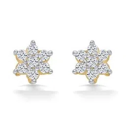 p n gadgil jewellers Women Yellow Gold Twinkling Star Stud Earrings-picture-40