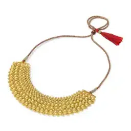 p n gadgil jewellers Women Yellow Gold Beaded Short Necklace-picture-26