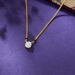 Women Yellow Gold Garnet Glow Modern Mangalsutra-image-29