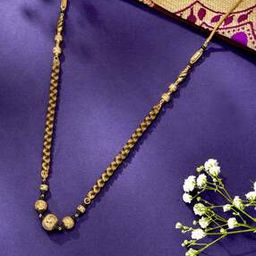 Women Yellow Gold Modish Bond Modern Mangalsutra-image-1