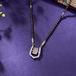 Women Yellow Gold Serenity Modern Mangalsutra-image-1