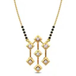 Women Yellow Gold Diamond Mangalsutra-12