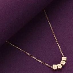 Women Sterling Silver Rose Gold-Plated Cubes of Love Necklace-image-66