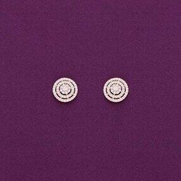 Sterling Silver Rose Gold Crystal Studs-image-81