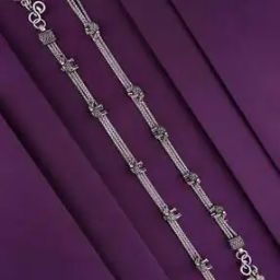 Women Sterling Silver Elephants Oxidised Anklets-image-50