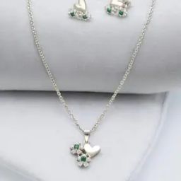 Women Designer Silver Pendant Set Jewelry-image-85
