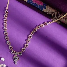 p n gadgil jewellers Yellow Gold & Diamond Short Necklace-picture-45