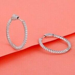Women Silver Enchanted Radiance Hoops-image-6