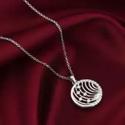 Sterling Silver Pendant with Link Chain-image-62