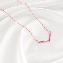Women Sterling Silver Rose Gold-Plated Necklace-image-82