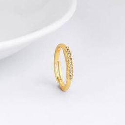 giva Women Sterling Silver Gold-Plated Bar Ring-picture-30