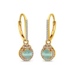 Women Gold Stone-Studded Hoop Earrings-image-94