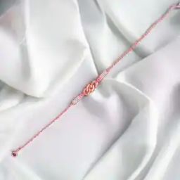 Women Sterling Silver Rose Gold-Plated Link Chain Bracelet-image-55