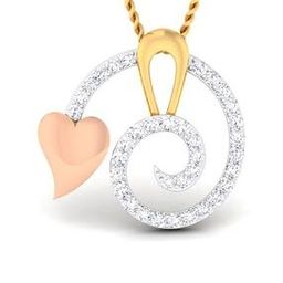 Women Yellow Gold Stone-Studded Khusi Pendant-image-29