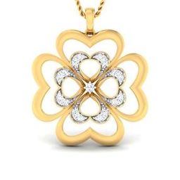 Women Yellow Gold Stone-Studded Pendant-image-25