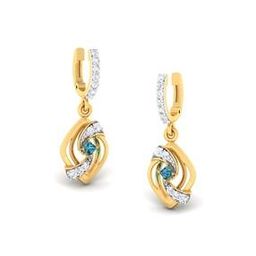Women Yellow Gold Diamond-Studded Kirti Drop Earrings-image-78