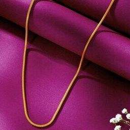 Girls Yellow Gold Shimmer Strand Chain-image-57