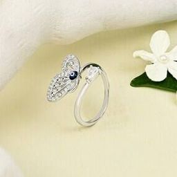 Women Sterling Silver Butterfly Ring-image-97