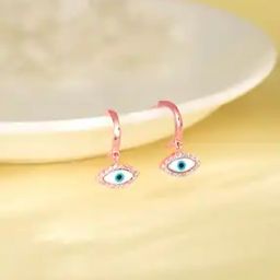 Women Sterling Silver Rose Gold-Plated Drop Earrings-image-83