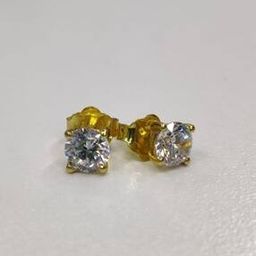 Women Sterling Silver Gold-Plated Stud Earrings-image-76