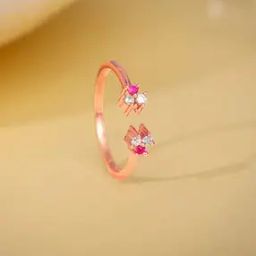 Women Sterling Silver Rose Gold-Plated Ring-image-84