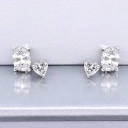 Women Sterling Silver Elegant Zirconia Stud Earrings-image-67
