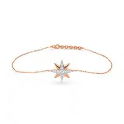 Women Sterling Silver Rose Gold-Plated Lab Grown Diamond Link Bracelet-image-87