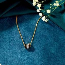 Women Yellow Gold Halo Mirage Short Necklace-image-5