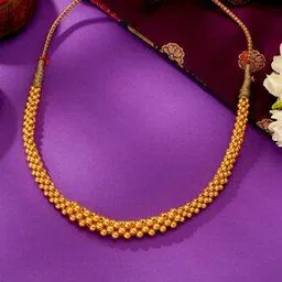 p n gadgil jewellers Women Yellow Gold Rani Thushi Chocker Necklace-picture-19