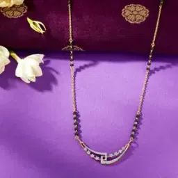 p n gadgil jewellers Women Yellow Gold Diamond-Studded Modern Mangalsutra-picture-22