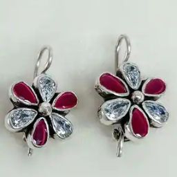 Women Sterling Silver Sun Flower Drop Earrings-image-47