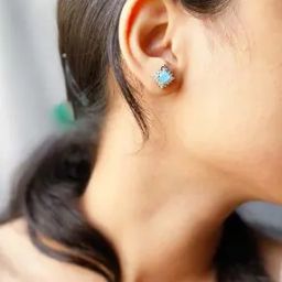 Women Sterling Silver Stud Earrings-image-34