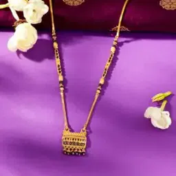 Women Yellow Gold Rectangular Romance Modern Mangalsutra-image-1