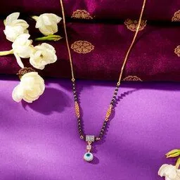p n gadgil jewellers Women Yellow Gold Fortune Gaze Mangalsutra-picture-35