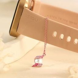 Women Sterling Silver Rose Gold-Plated Watch Charm-image-79