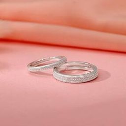 Sterling Silver Soulmates Couple Band Rings-image-67