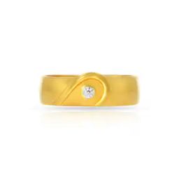 Men Yellow Gold Band Ring-image-61