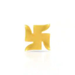 Men Yellow Gold Bolded Swastik Earring-image-39