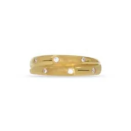 Men Yellow Gold Mini Stone-Studded Ring-image-47